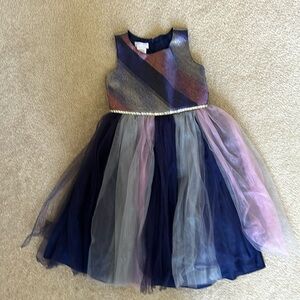 Girls pink gray and Purple Embellished Sleeveless Dress Size 10